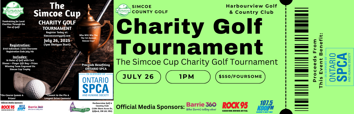 The Simcoe Cup Charity Golf Tournament Registration - Simcoe County Golf