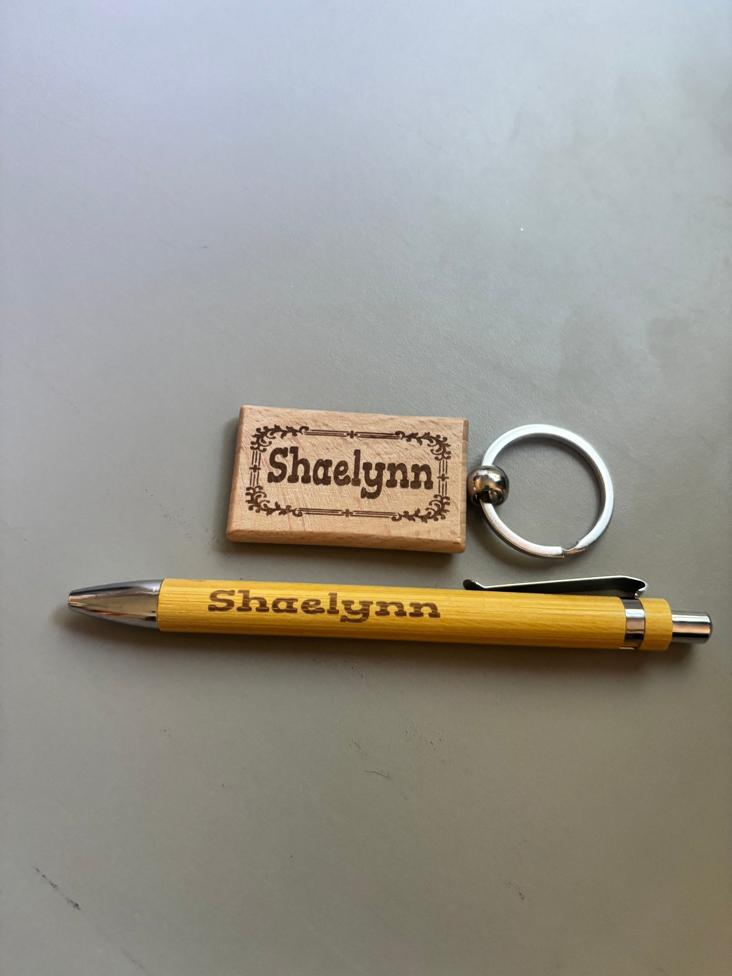 Custom Engraved Wooden Keychain