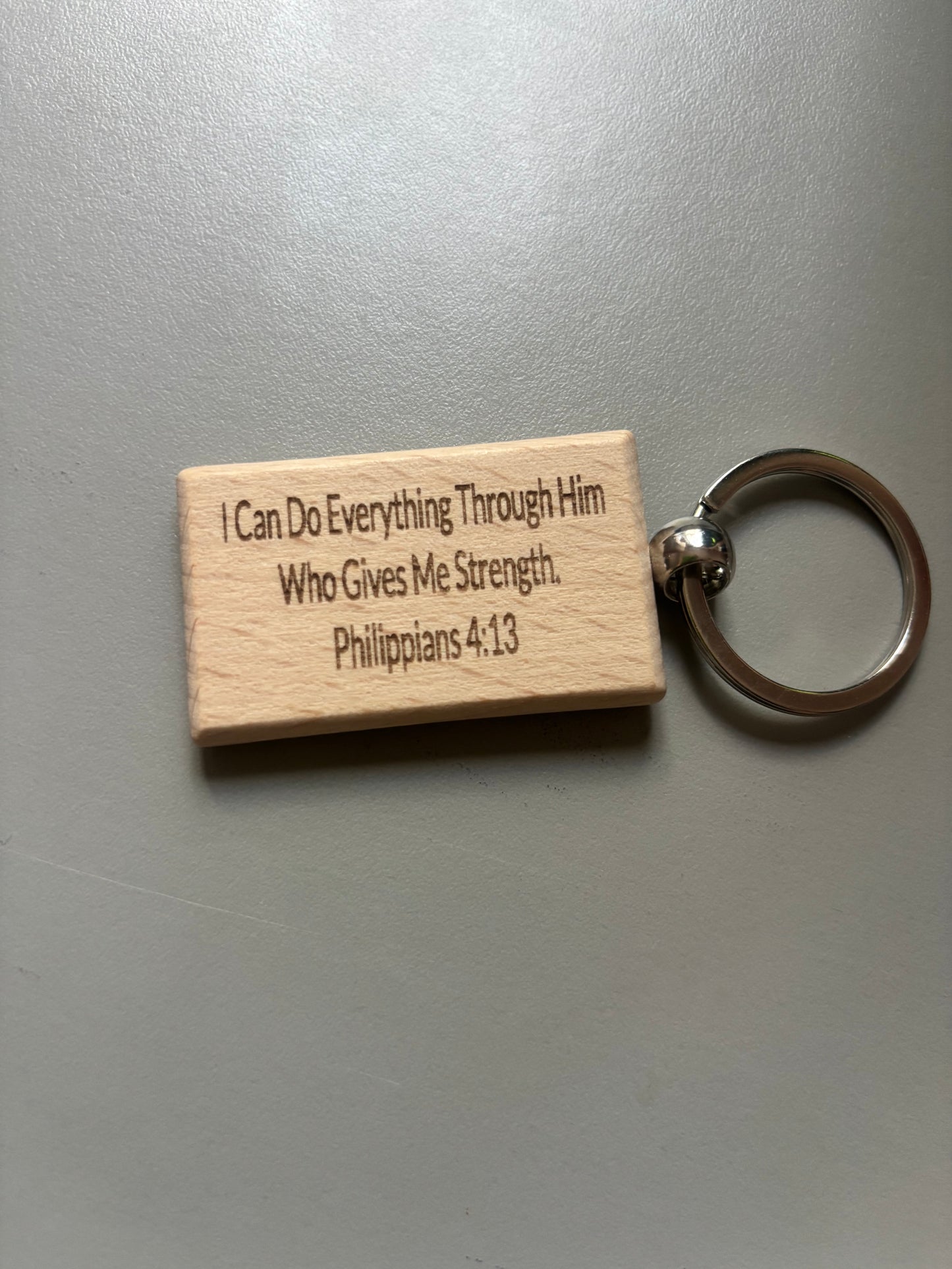 Custom Engraved Wooden Keychain