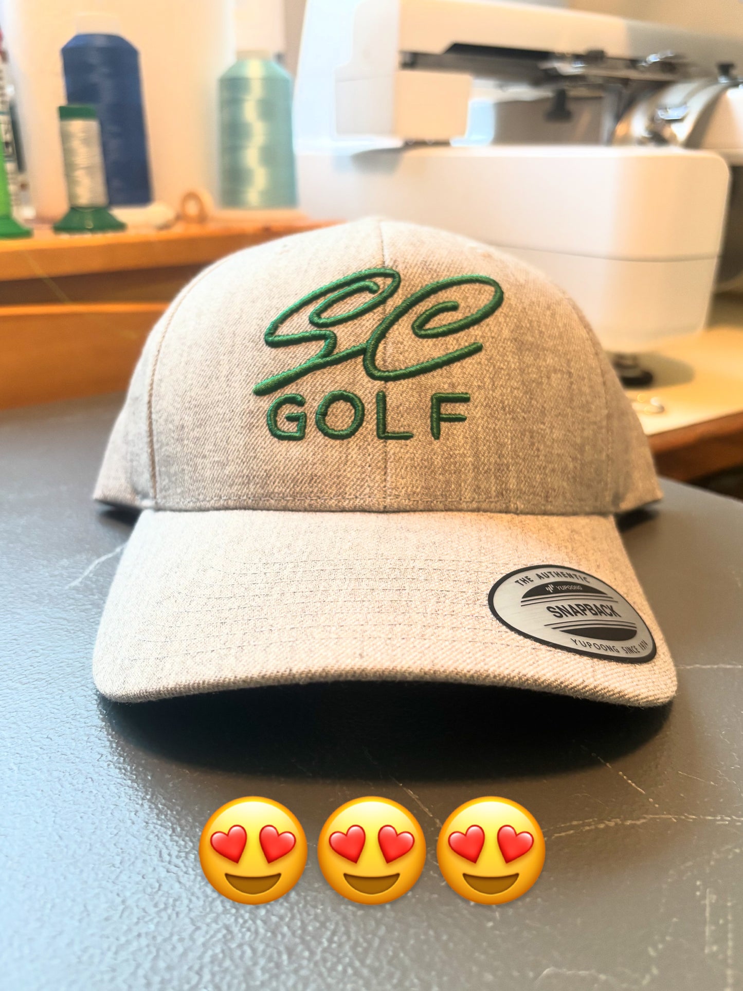 SC Golf 3D Puff Embroidered SnapBack - Heather Grey