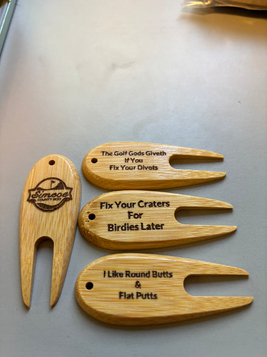 Custom Engraved Divot Repair Tool