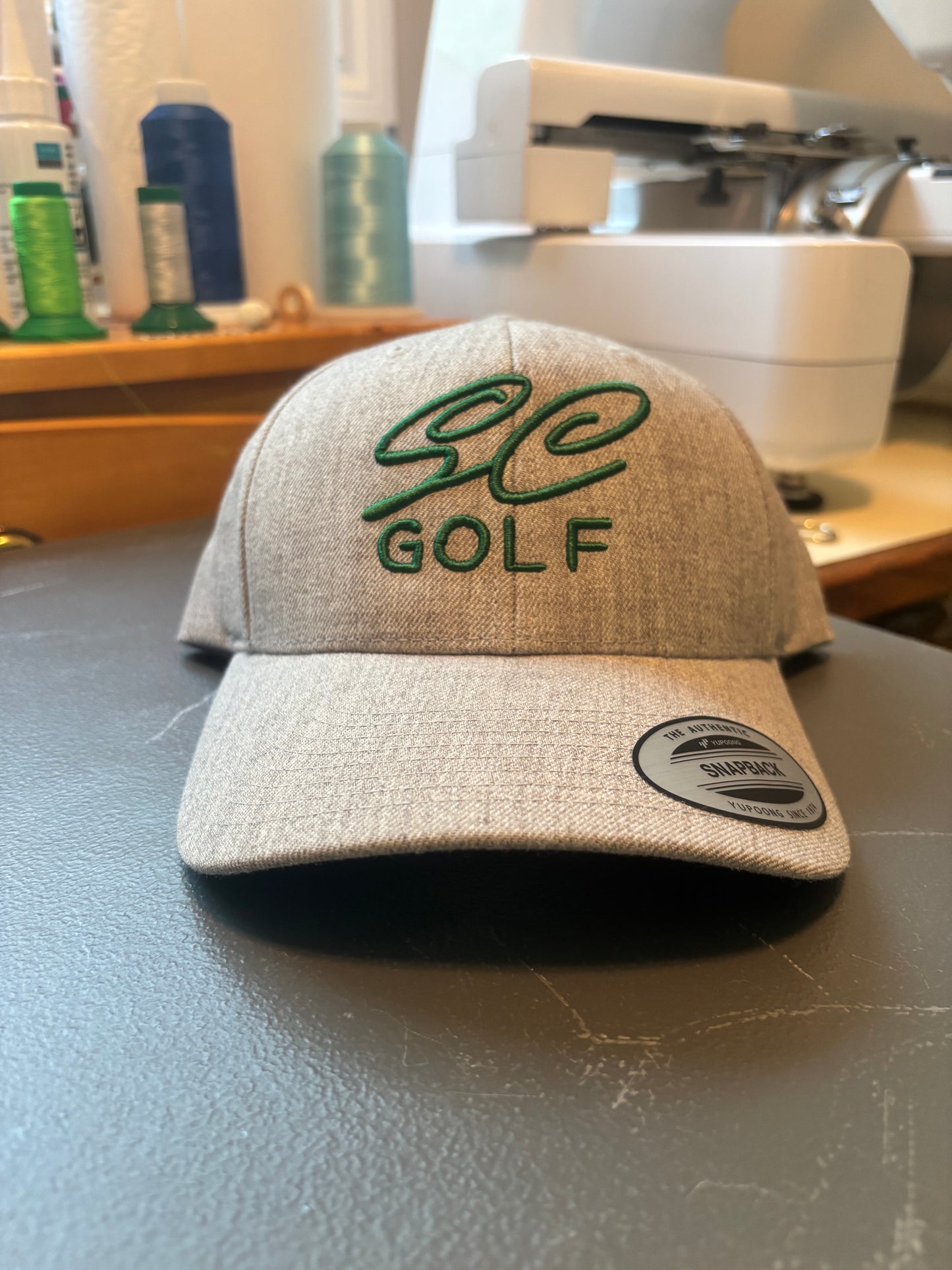 SC Golf 3D Puff Embroidered SnapBack - Heather Grey