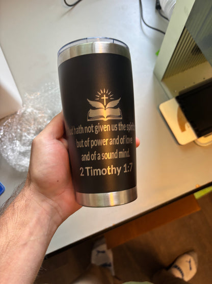 Custom Engraved Tumbler 20 oz