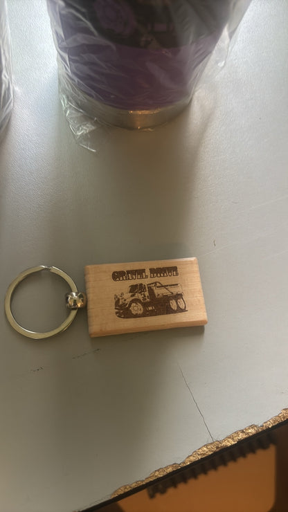 Custom Engraved Wooden Keychain
