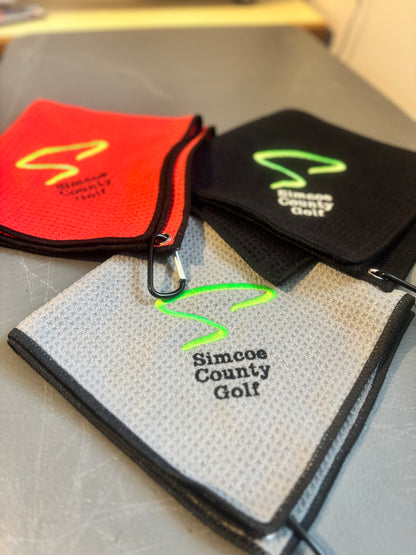 Simcoe County Golf Embroidered Golf Towel - Simcoe County Golf