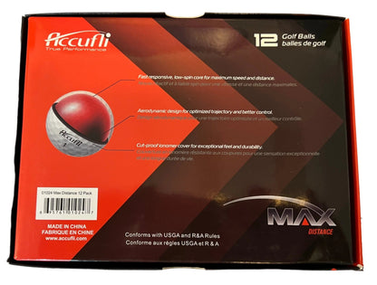 Accufli Max Distance Golf Balls White - Simcoe County Golf