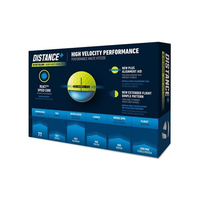 TaylorMade Distance+ Yellow Golf Balls '25 - Simcoe County Golf