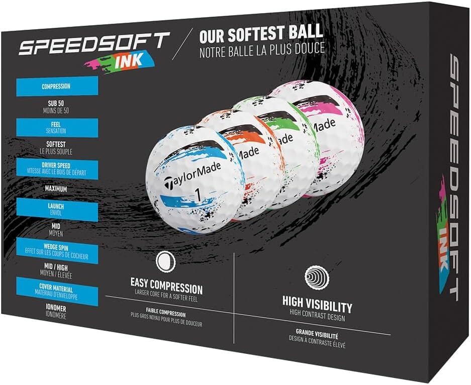 TaylorMade TM25 SpeedSoft Ink Multi Golf Balls - Simcoe County Golf