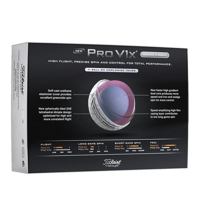 Titleist Pro V1x 2025 Enhanced Alignment Golf Balls - Simcoe County Golf
